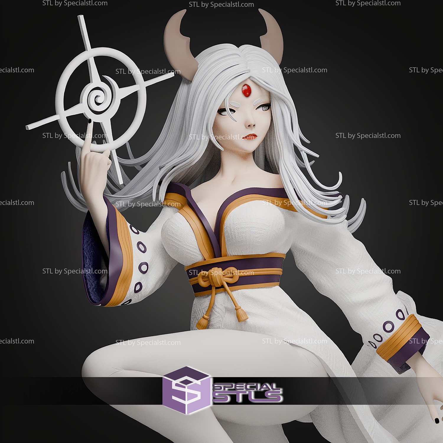 Kaguya Otsutsuki Naruto STL Files 3D Model — view 8