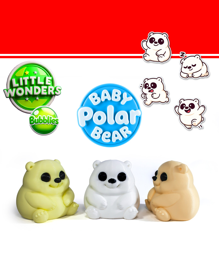 Baby Polar Bear 3D 3MF Model — view 2
