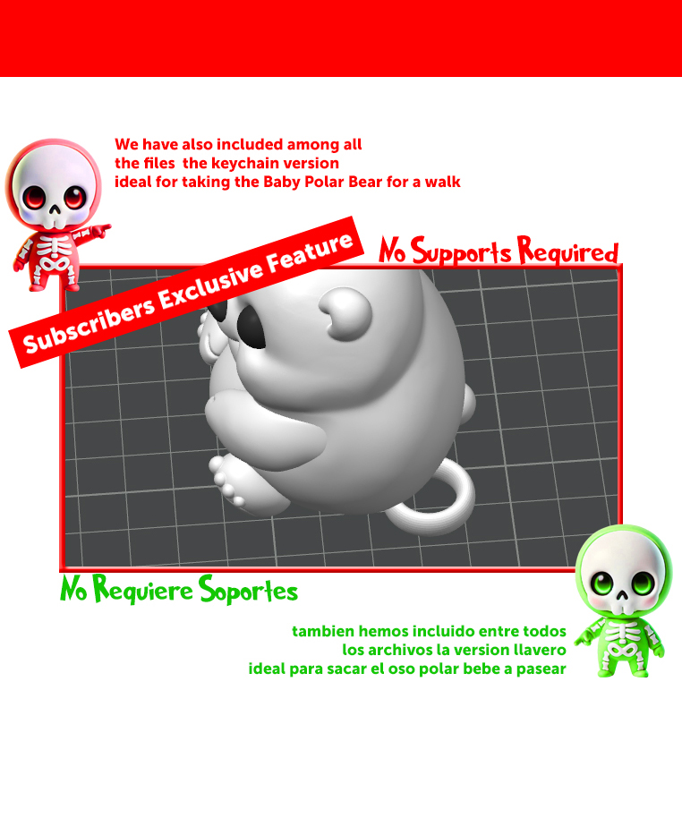 Baby Polar Bear 3D 3MF Model — view 7