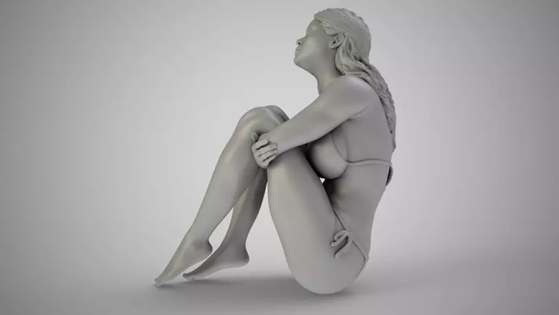 Girl in the Window 3 3D 3MF Model