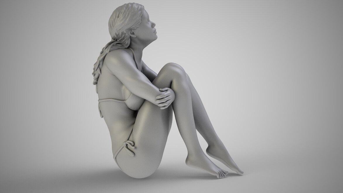 Girl in the Window 3 3D 3MF Model — view 5