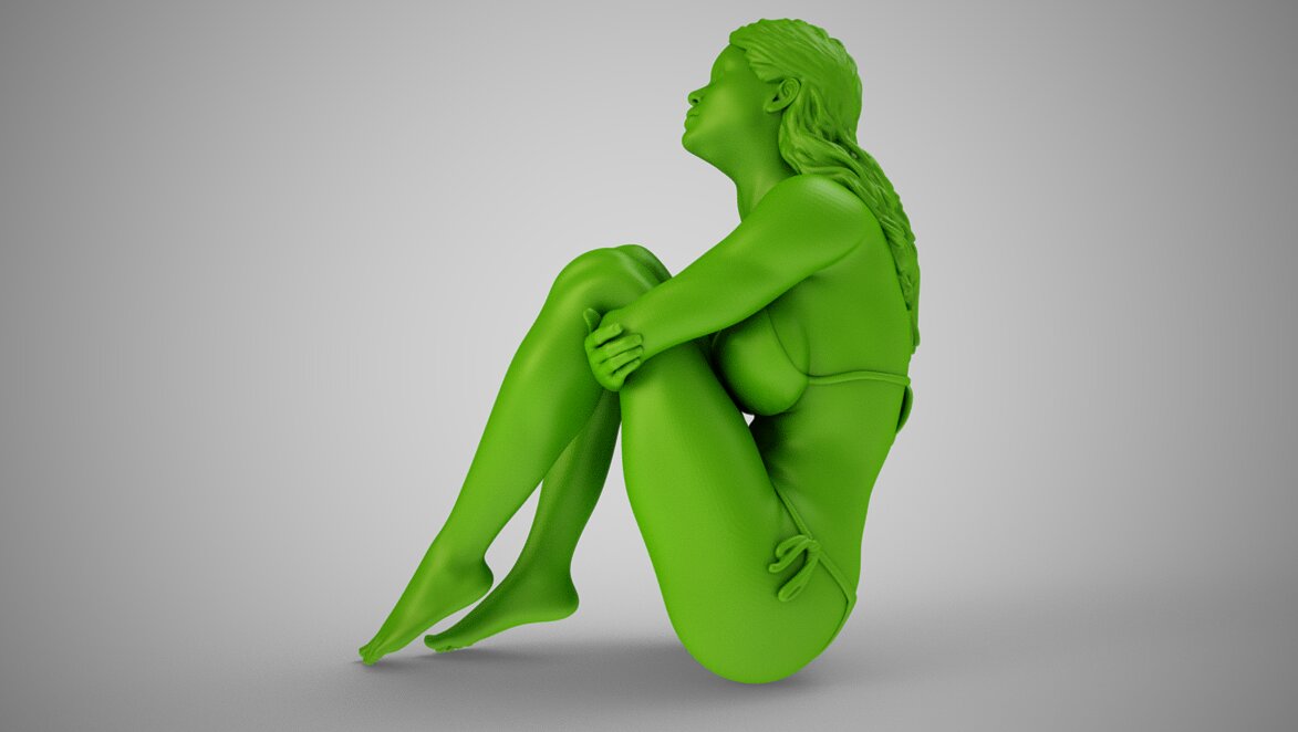 Girl in the Window 3 3D 3MF Model — view 7