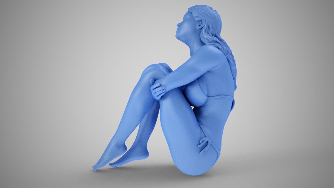 Girl in the Window 3 3D 3MF Model — view 8