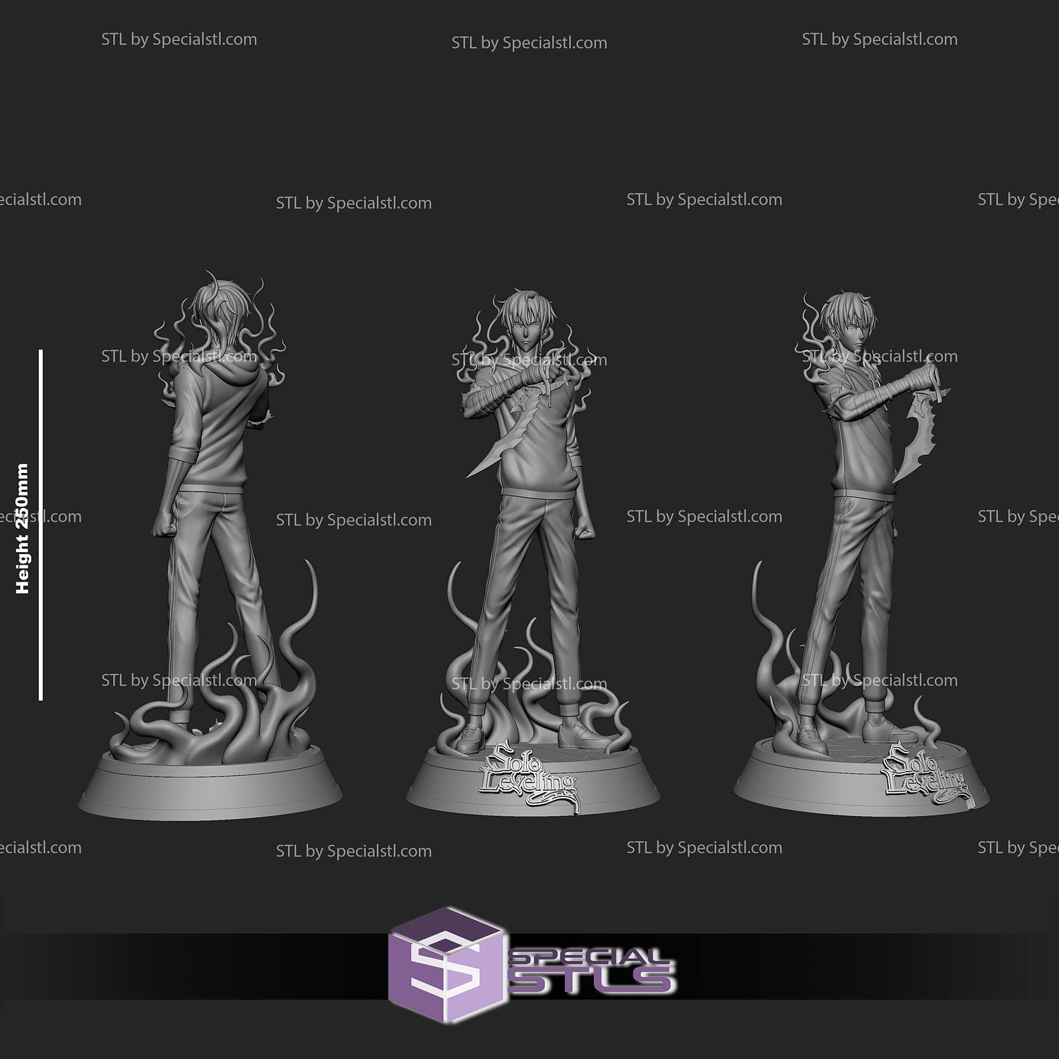 Sung Jin Woo Shadow 3D Printer Files STL Model — view 5
