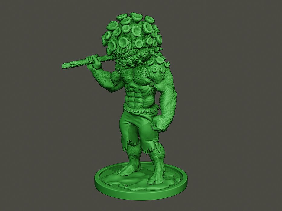 Humanoid virus 0004 3D STL Model — view 2