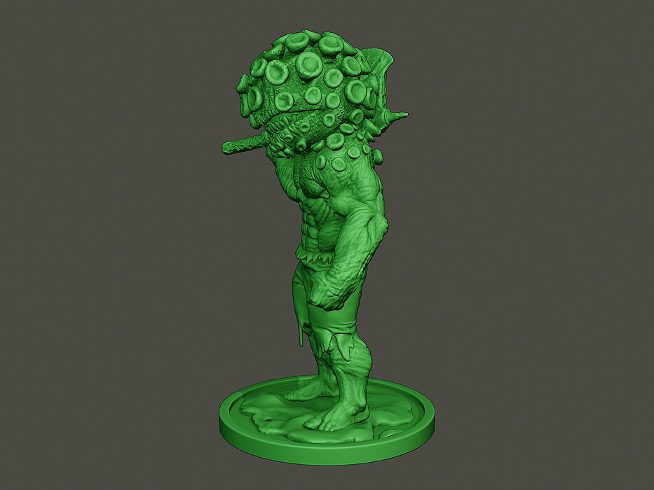 Humanoid virus 0004 3D STL Model — view 3