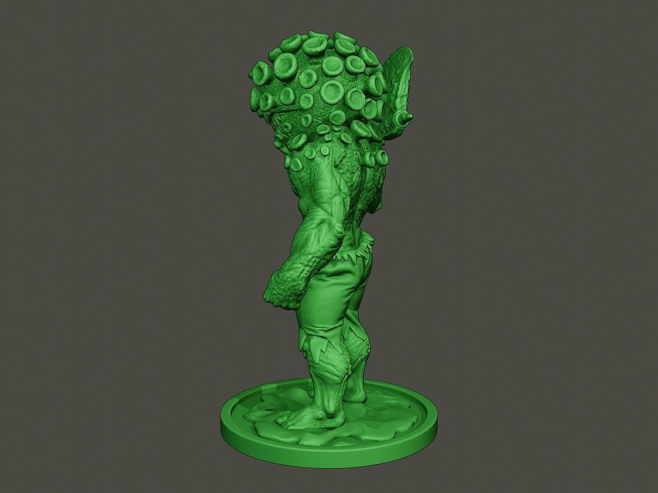 Humanoid virus 0004 3D STL Model — view 4