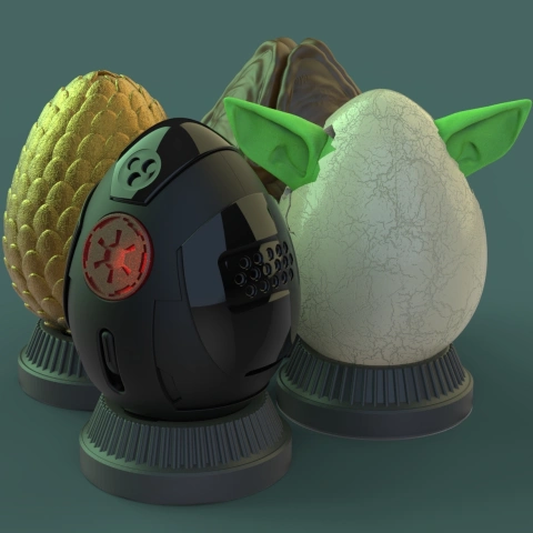 Easter Eggs 3D Printer Files | Assembly STL Model