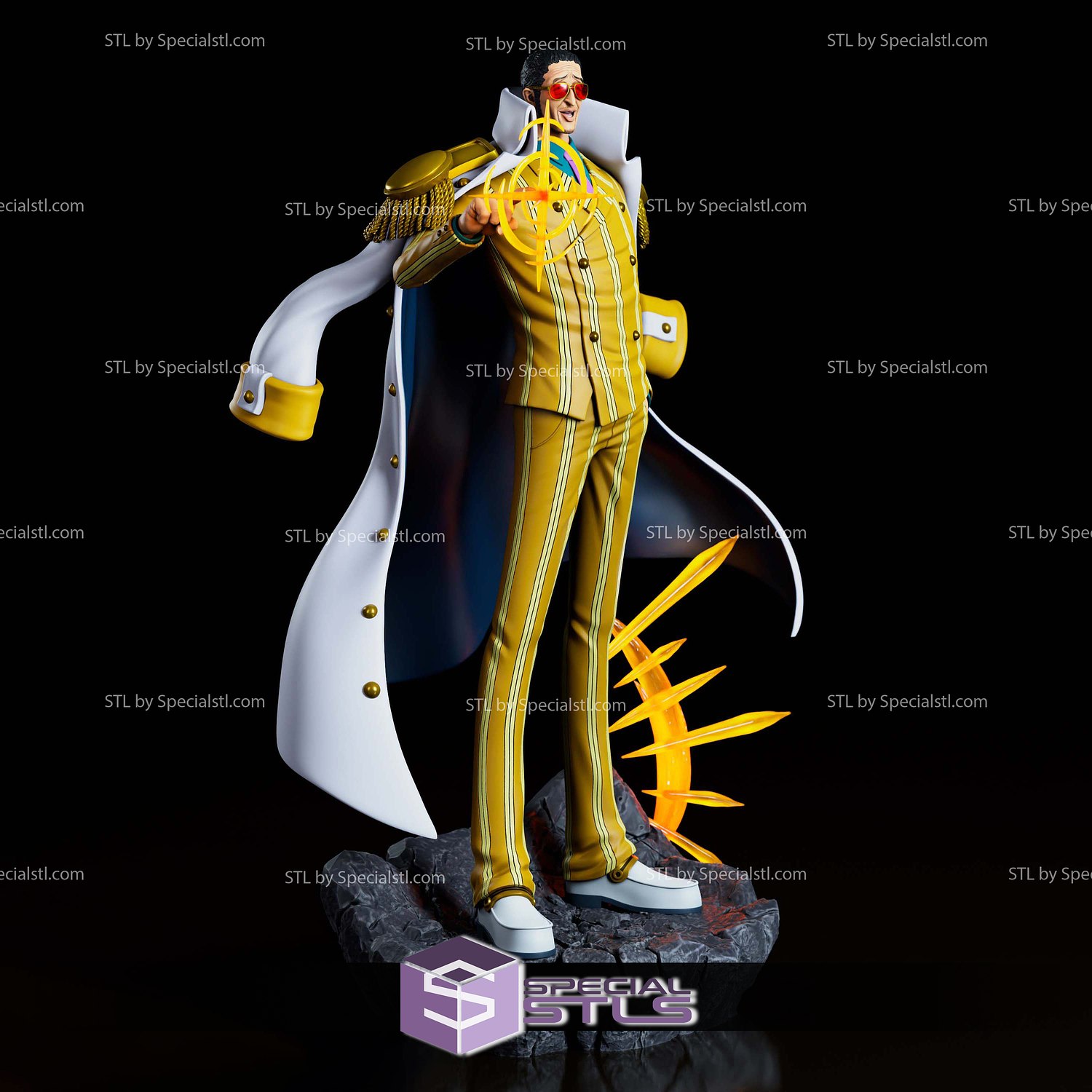 Borsalino Kizaru One Piece STL Files 3D Model — view 2