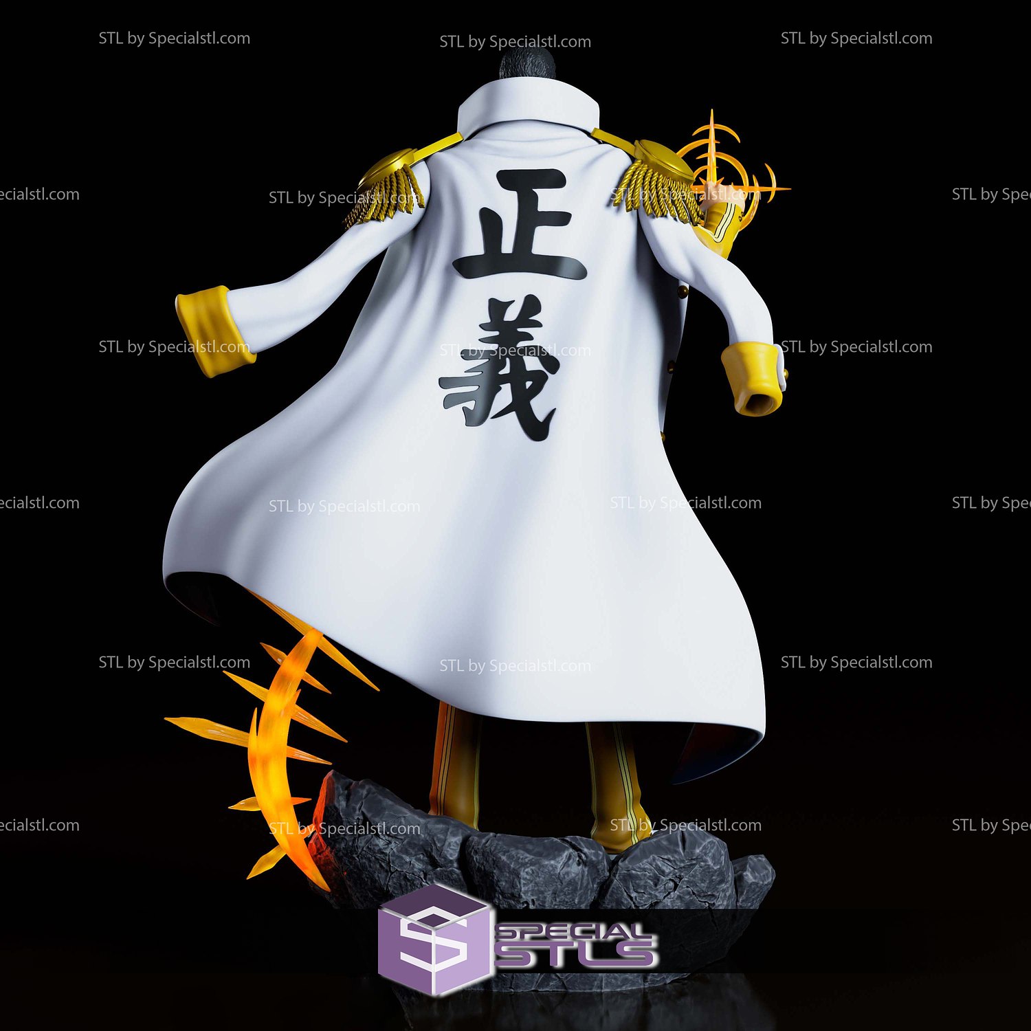 Borsalino Kizaru One Piece STL Files 3D Model — view 3