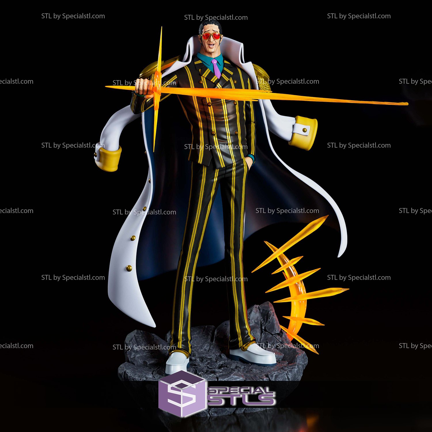 Borsalino Kizaru One Piece STL Files 3D Model — view 5