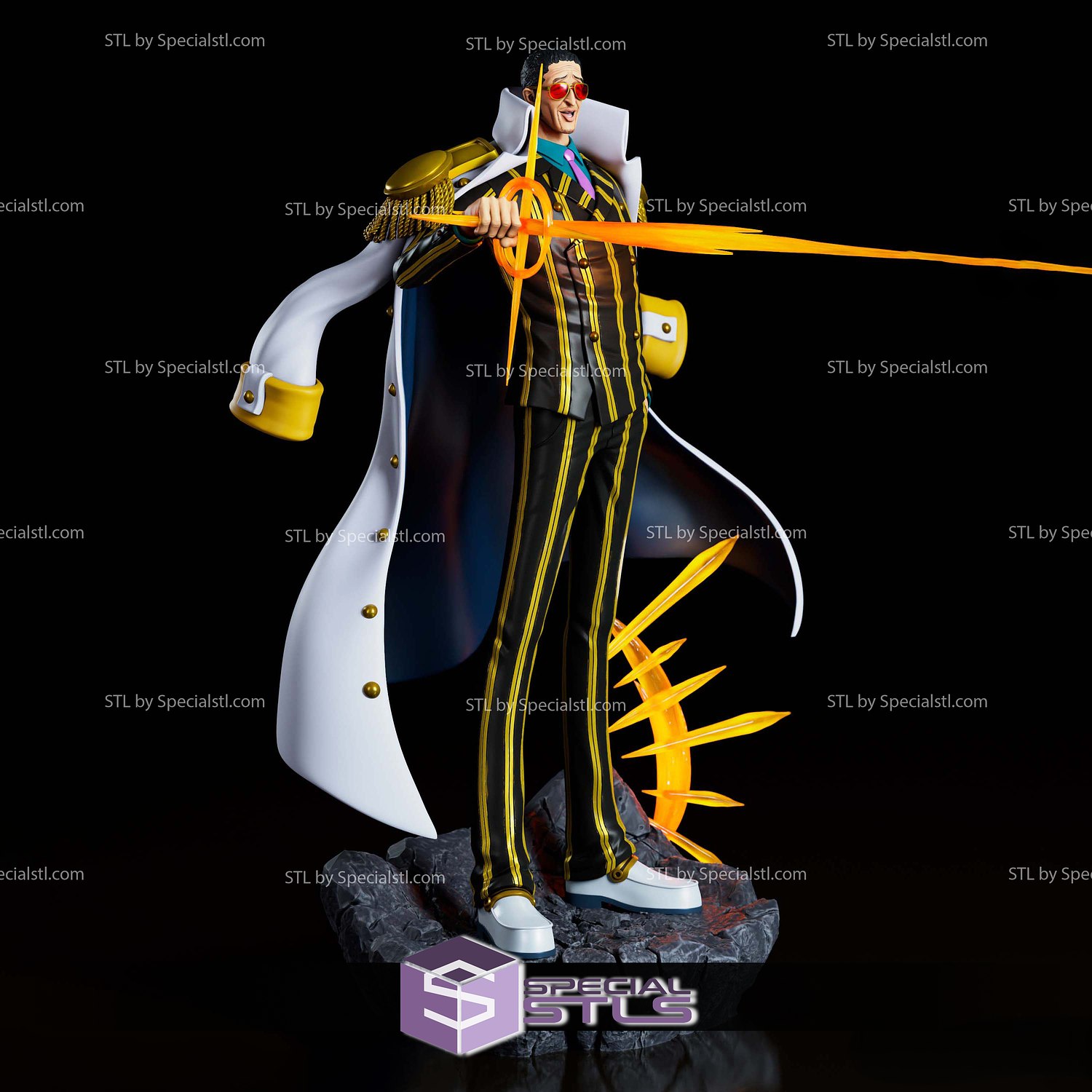 Borsalino Kizaru One Piece STL Files 3D Model — view 6