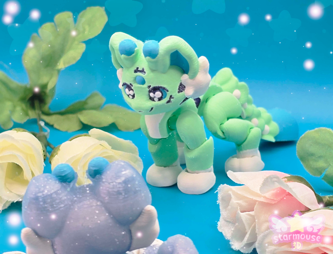 Alien Kitty Flexi 3D STL Model — view 2
