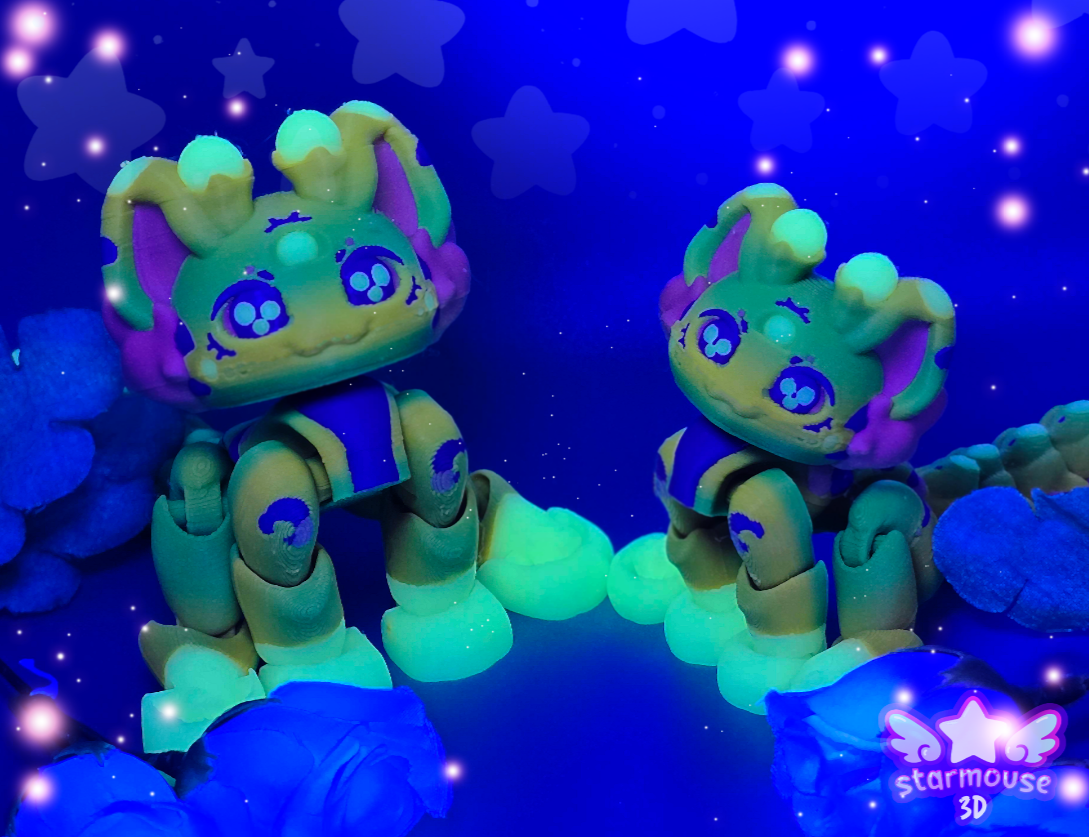 Alien Kitty Flexi 3D STL Model — view 3