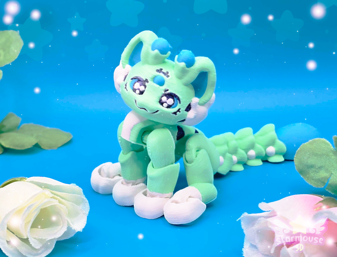 Alien Kitty Flexi 3D STL Model — view 4