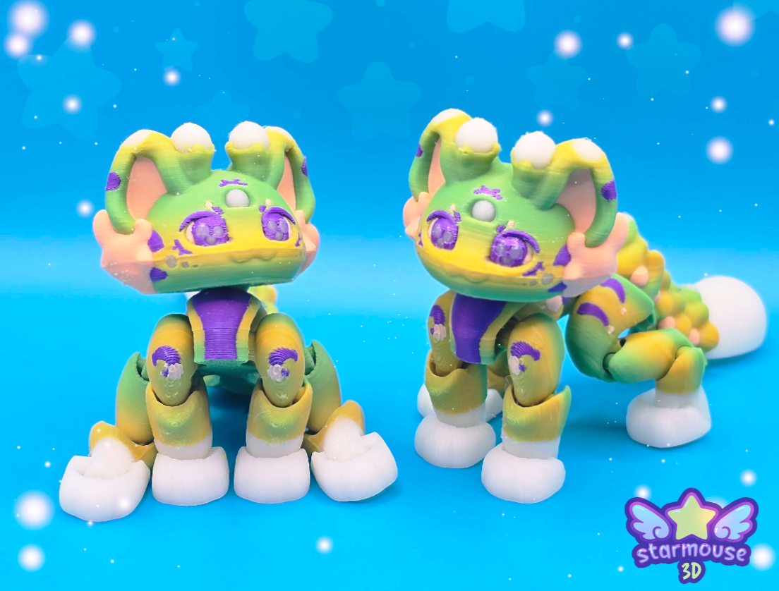 Alien Kitty Flexi 3D STL Model — view 5