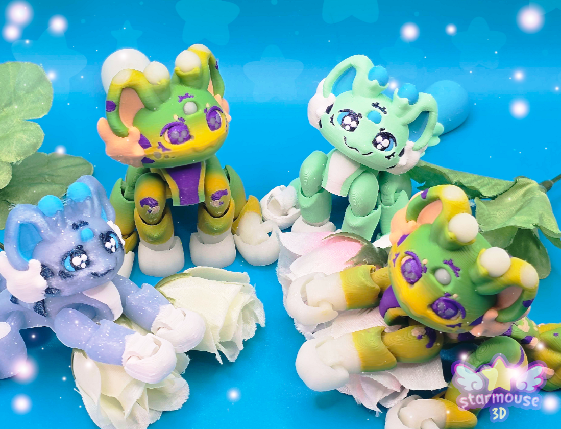 Alien Kitty Flexi 3D STL Model — view 6