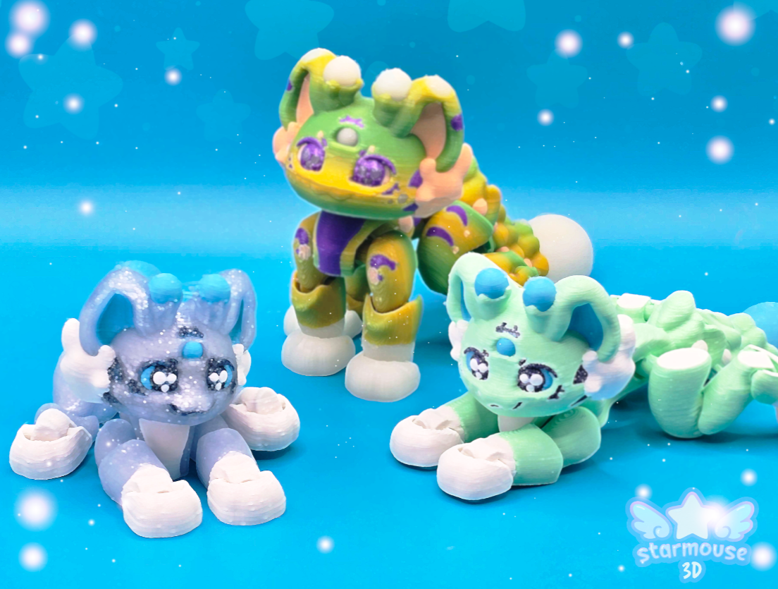 Alien Kitty Flexi 3D STL Model — view 7