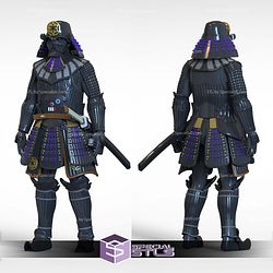 Cosplay STL Files Samurai Darth Vader Armor V2 3D Model