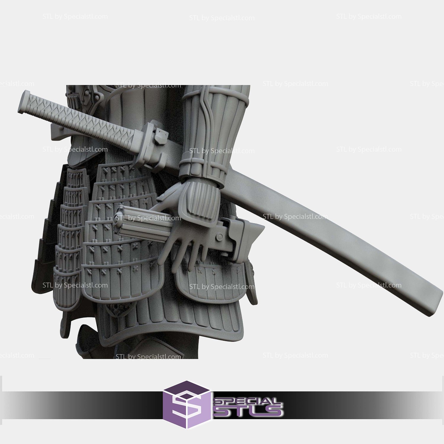 Cosplay STL Files Samurai Darth Vader Armor V2 3D Model — view 4