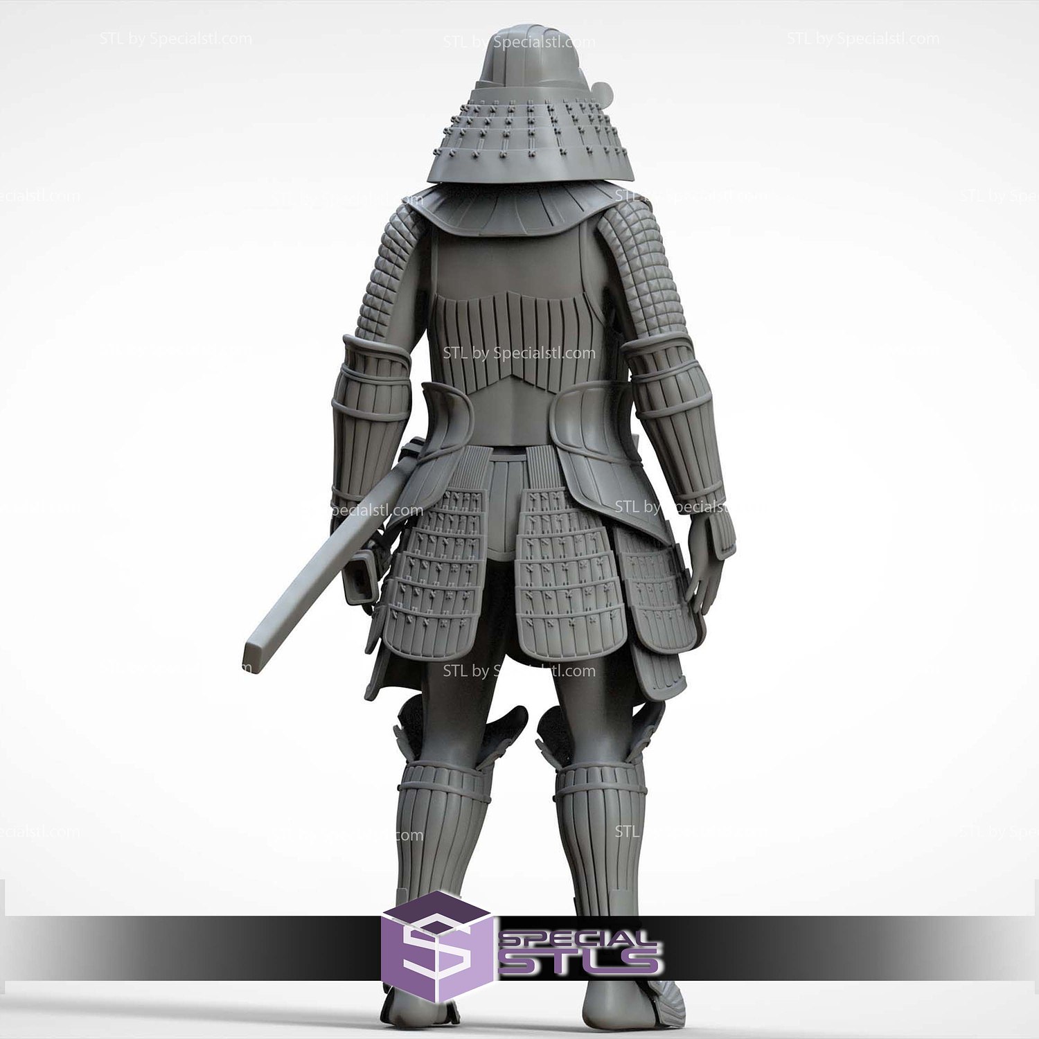 Cosplay STL Files Samurai Darth Vader Armor V2 3D Model — view 6