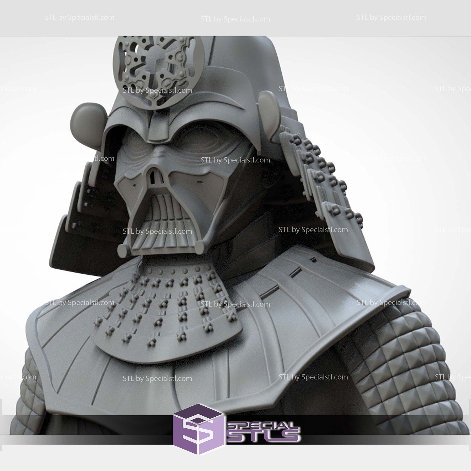 Cosplay STL Files Samurai Darth Vader Armor V2 3D Model — view 8