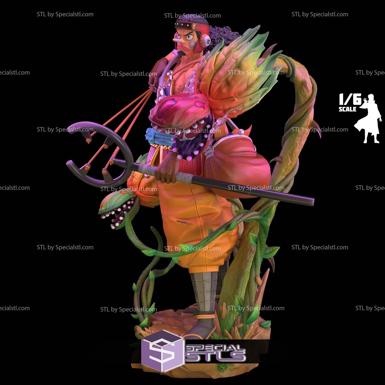Usopp Onigashima 1-6 STL Files 3D Model — view 2