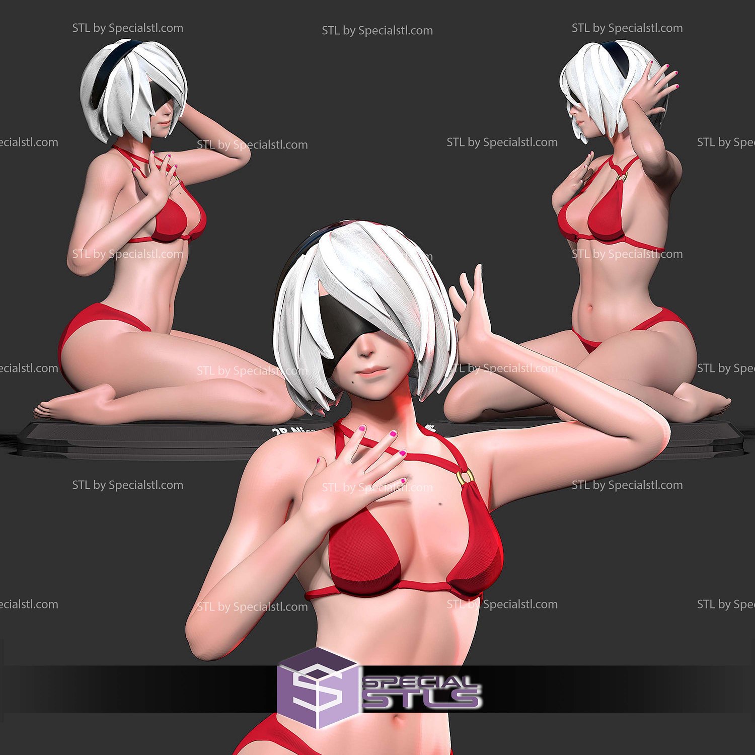 2B Beach Outfit Music 3D Print Files STL Model — view 2