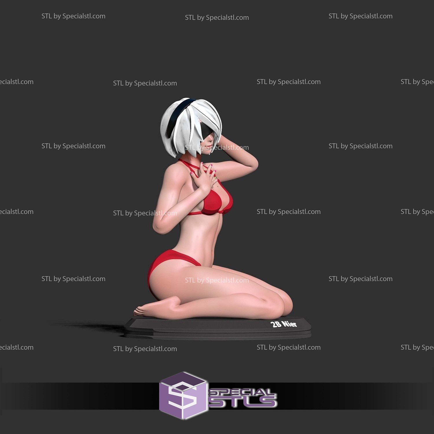 2B Beach Outfit Music 3D Print Files STL Model — view 7