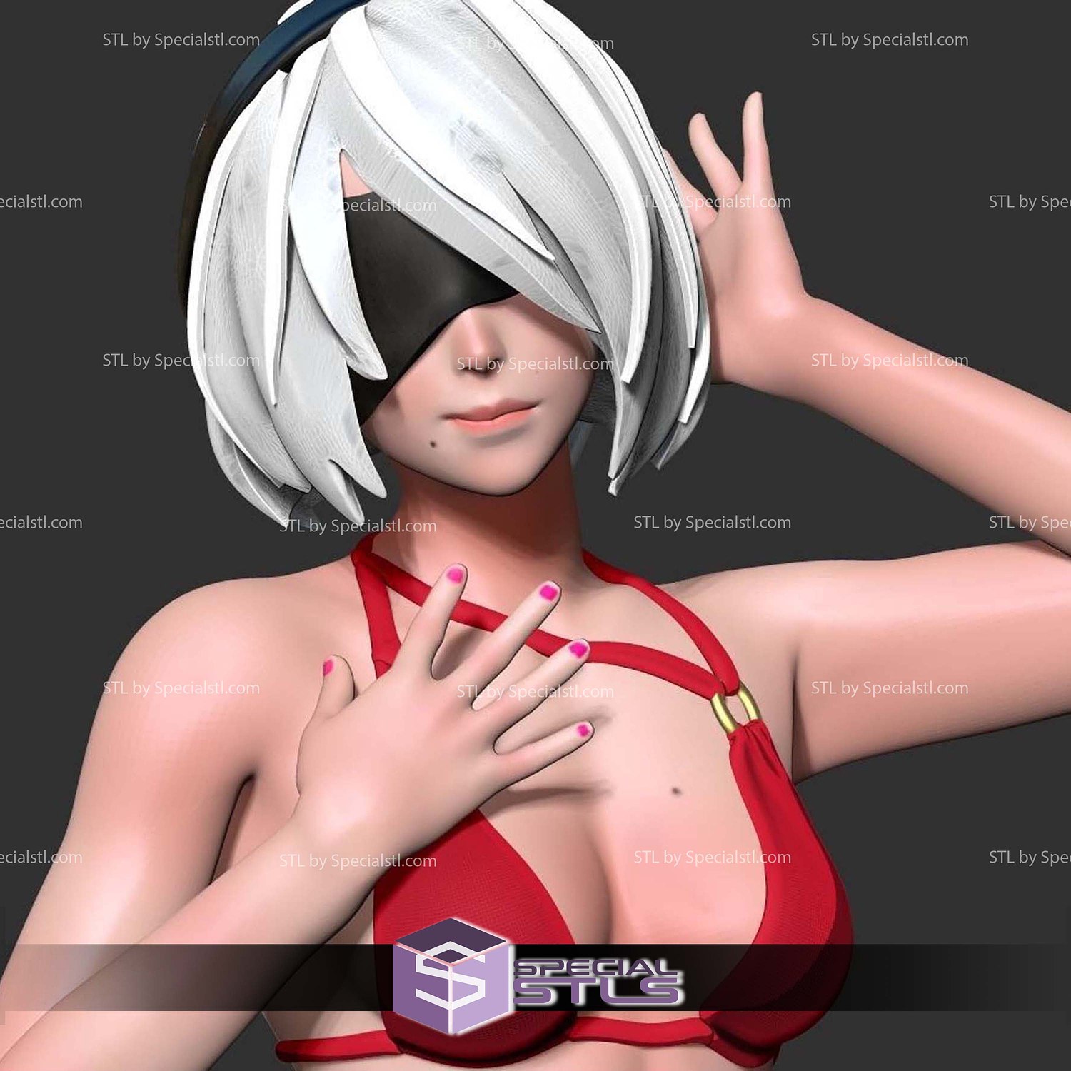 2B Beach Outfit Music 3D Print Files STL Model — view 8