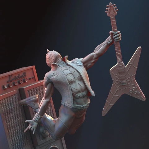 Spider-Punk Comics 3D Printer Files | Assembly STL Model
