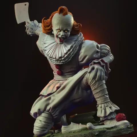 Pennywise Attack 3D Printer Files | Assembly STL Model