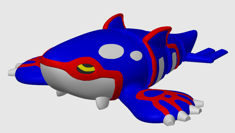 Articulated Kyogre (No support, 3mf included) 3D STL Model