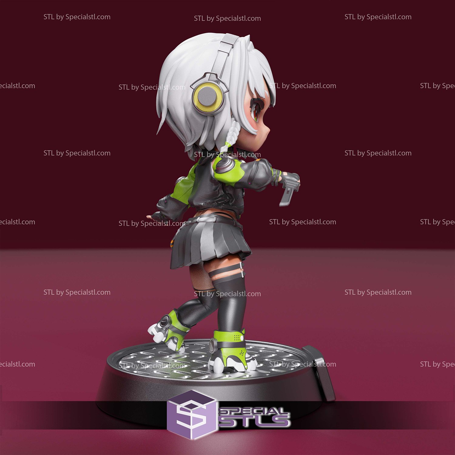Anby Demara Zenless Zone Zero Chibi 3D Printer Files STL Model — view 2