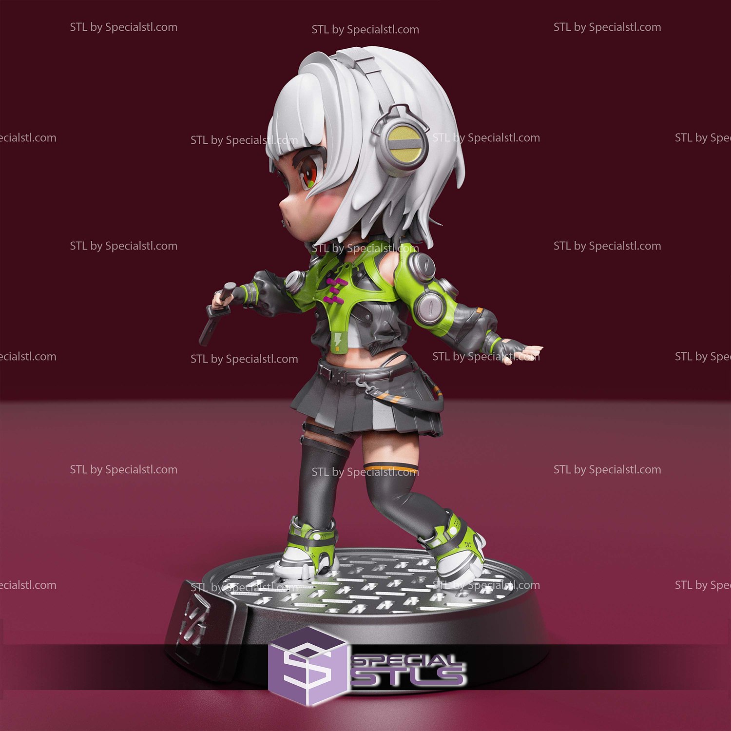Anby Demara Zenless Zone Zero Chibi 3D Printer Files STL Model — view 3