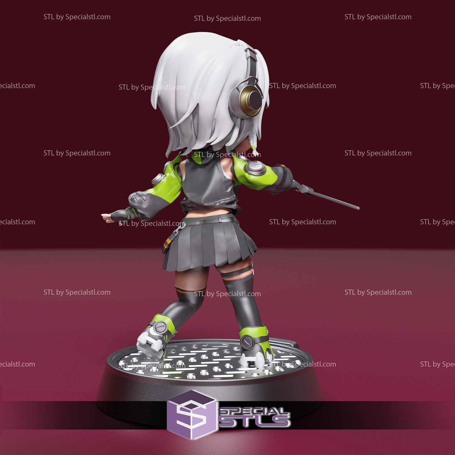 Anby Demara Zenless Zone Zero Chibi 3D Printer Files STL Model — view 4