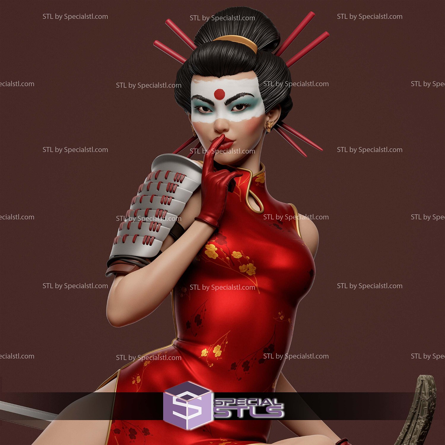 Katana Bombshell 3D Printer Files STL Model — view 2