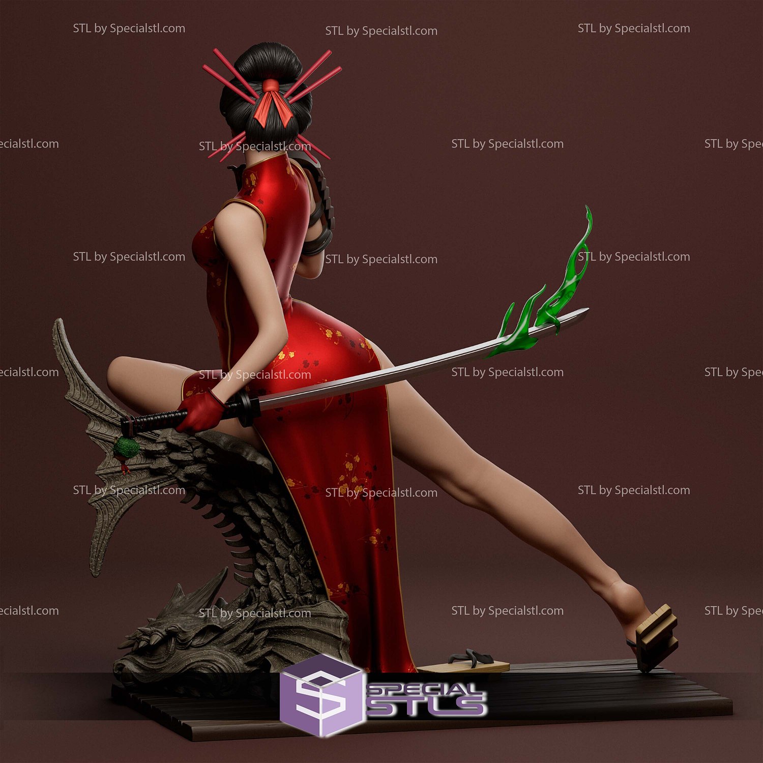 Katana Bombshell 3D Printer Files STL Model — view 3