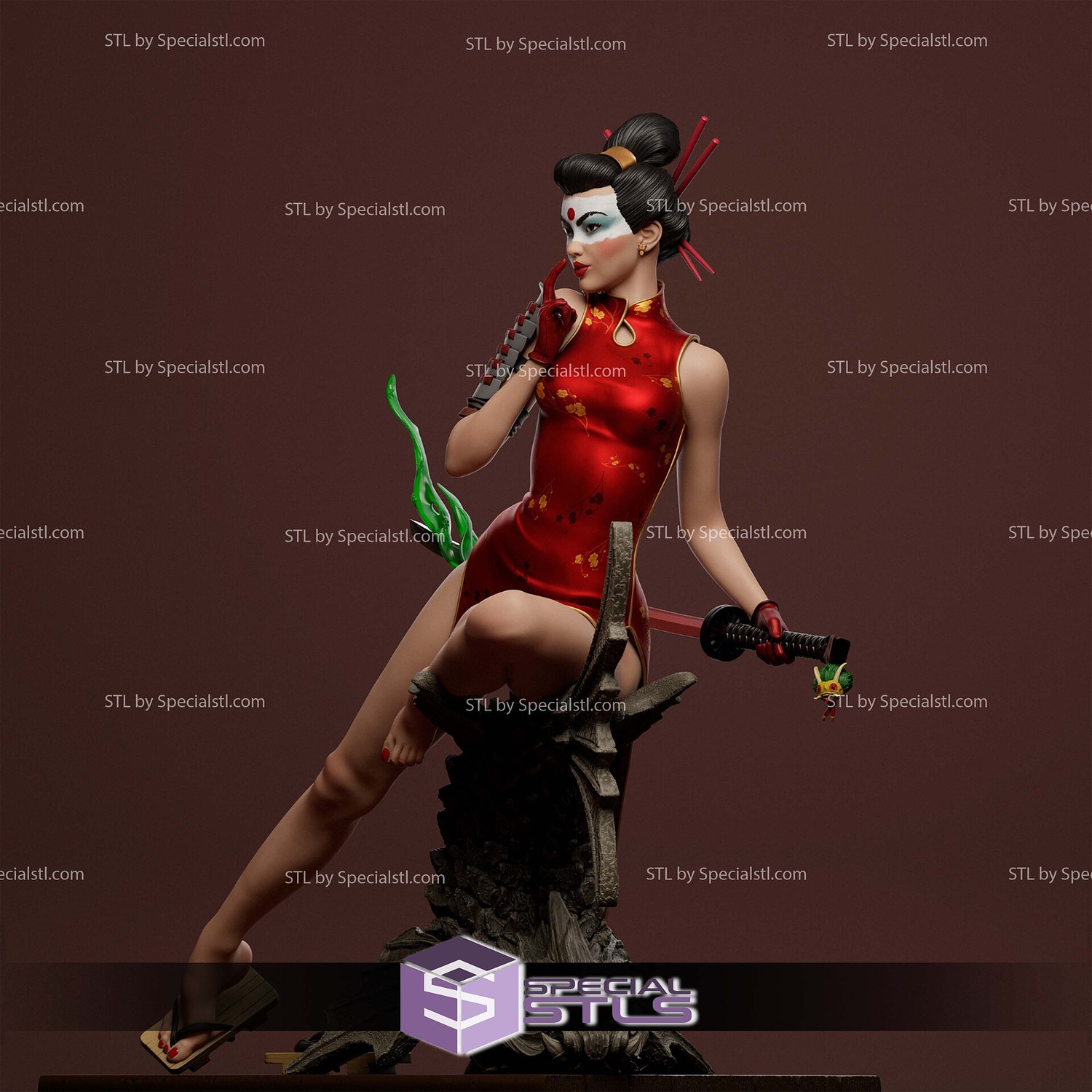 Katana Bombshell 3D Printer Files STL Model — view 5