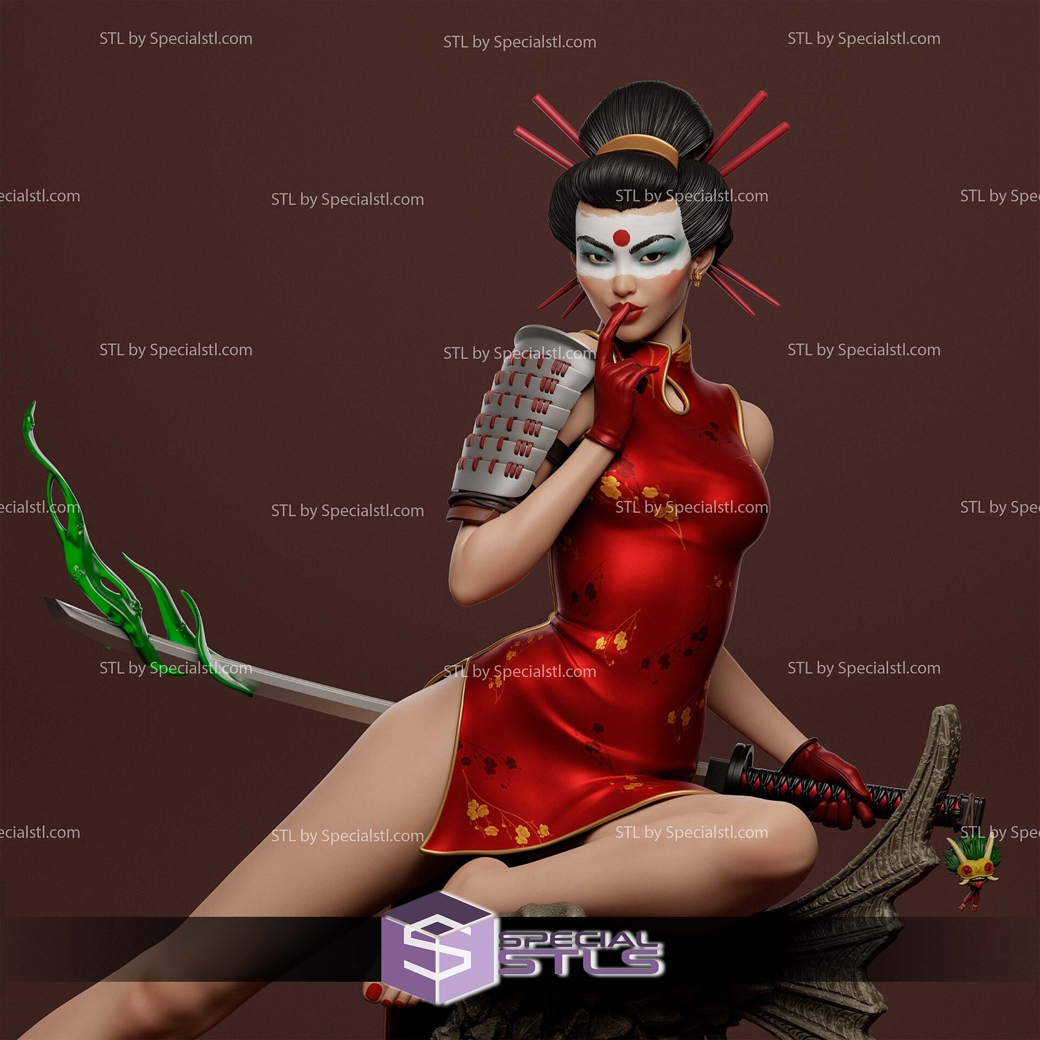 Katana Bombshell 3D Printer Files STL Model — view 6