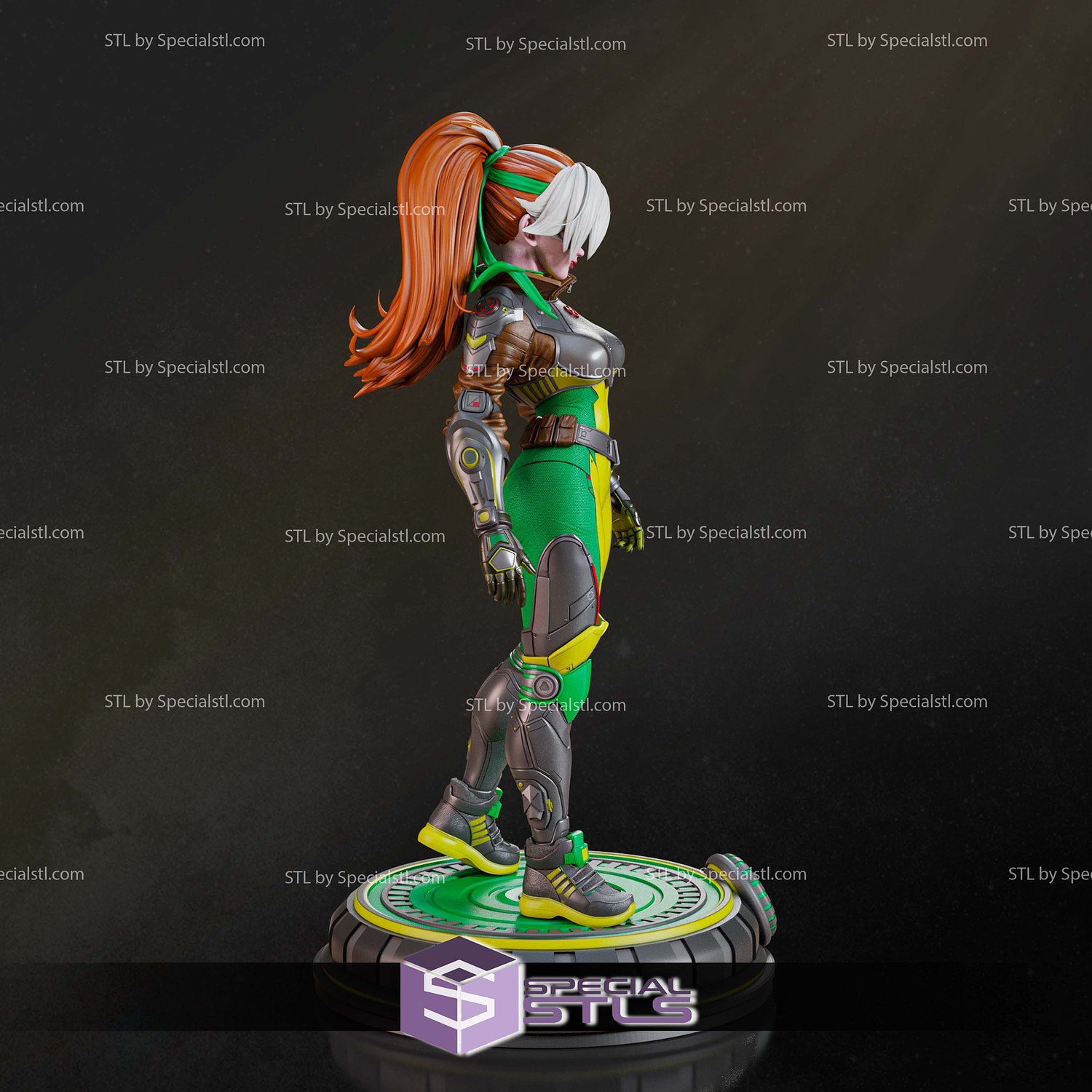 Rogue X Men Anime Style 3D Printer Files STL Model — view 3