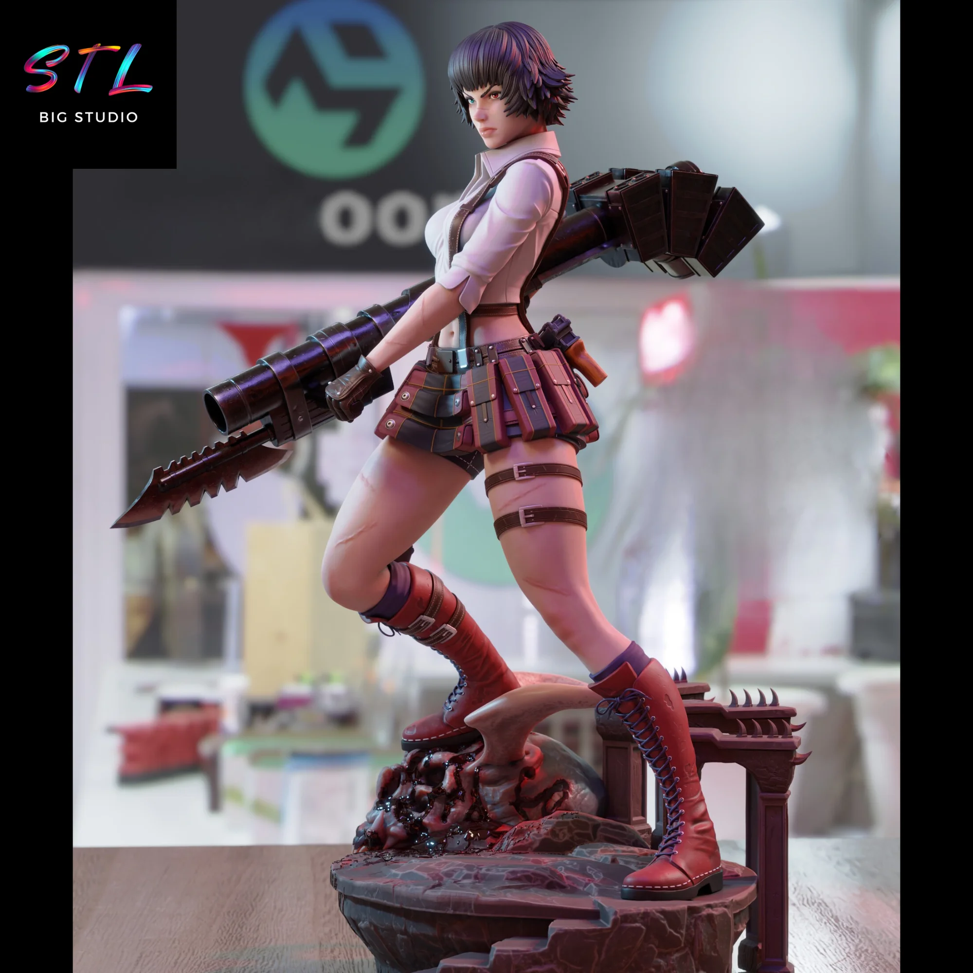 Lady STL | Devil May Cry | 3D Printable Figure Model — view 2