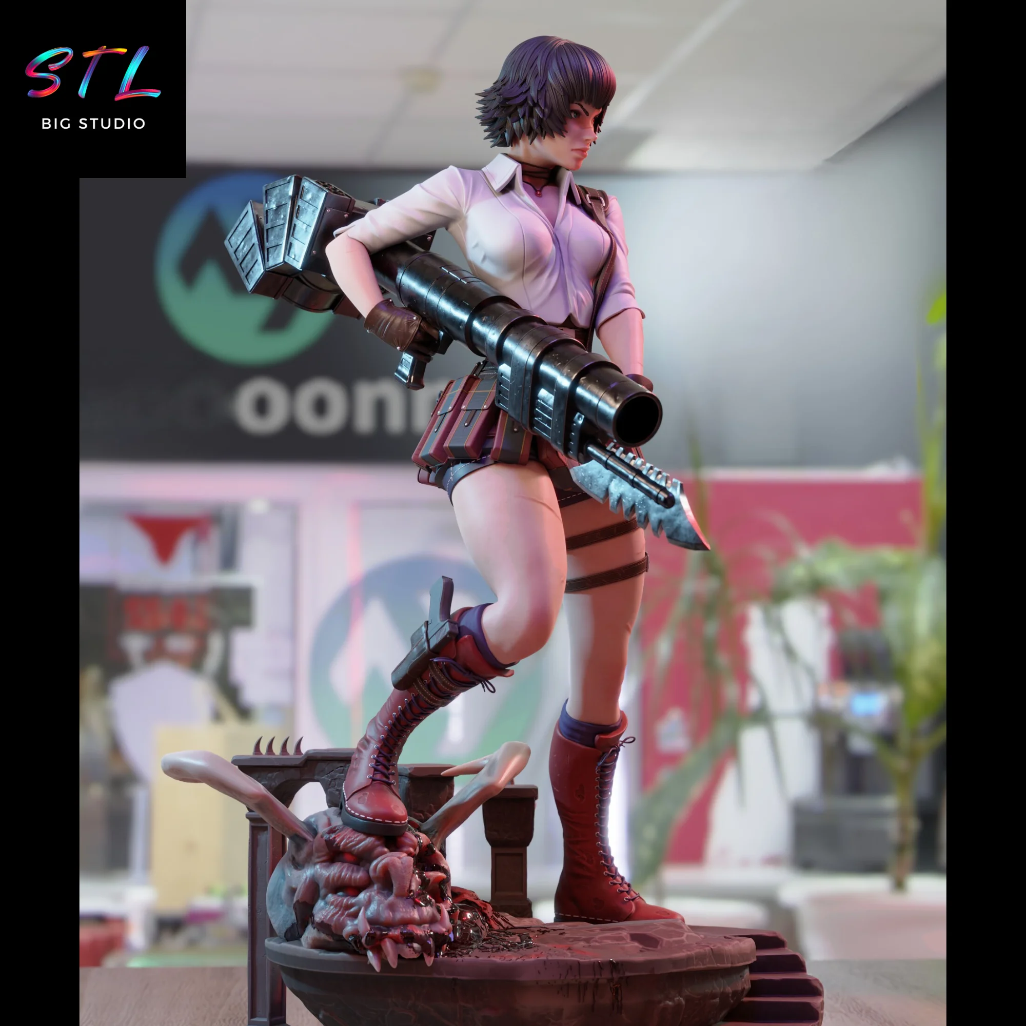 Lady STL | Devil May Cry | 3D Printable Figure Model — view 3