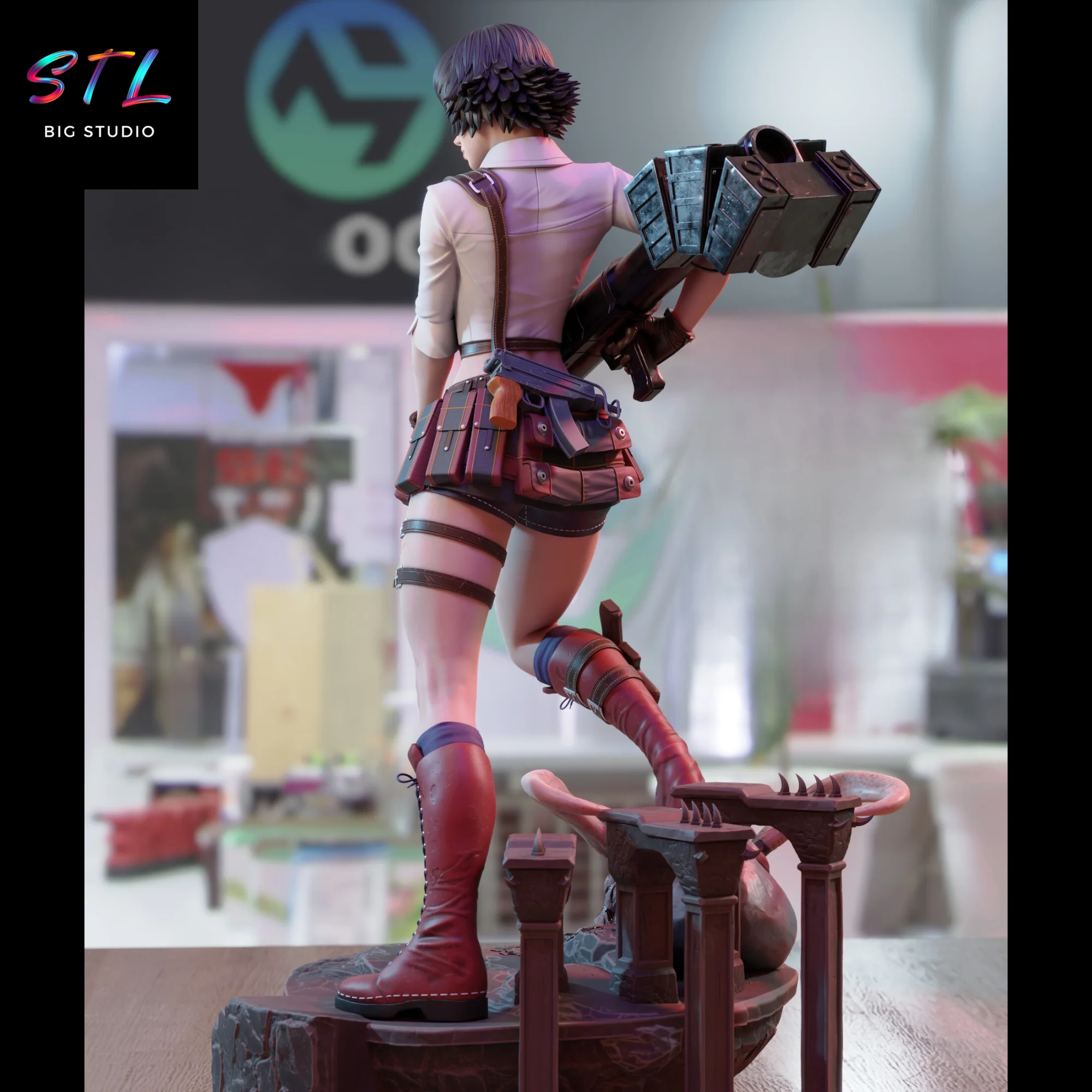 Lady STL | Devil May Cry | 3D Printable Figure Model — view 4