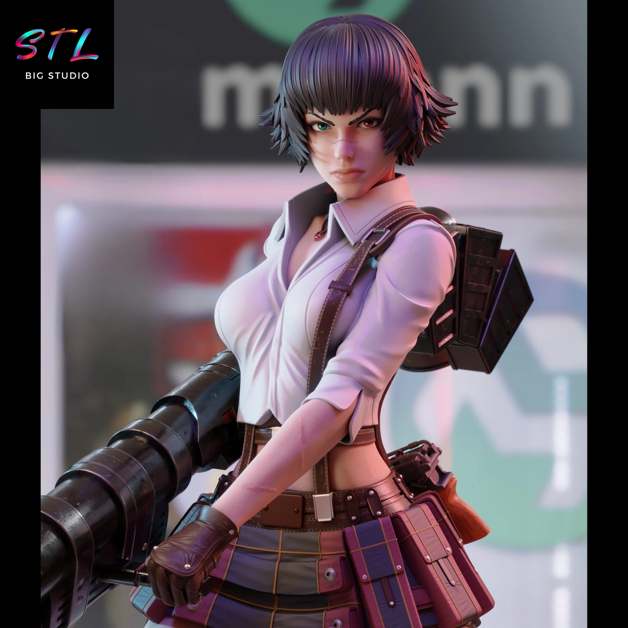 Lady STL | Devil May Cry | 3D Printable Figure Model — view 5