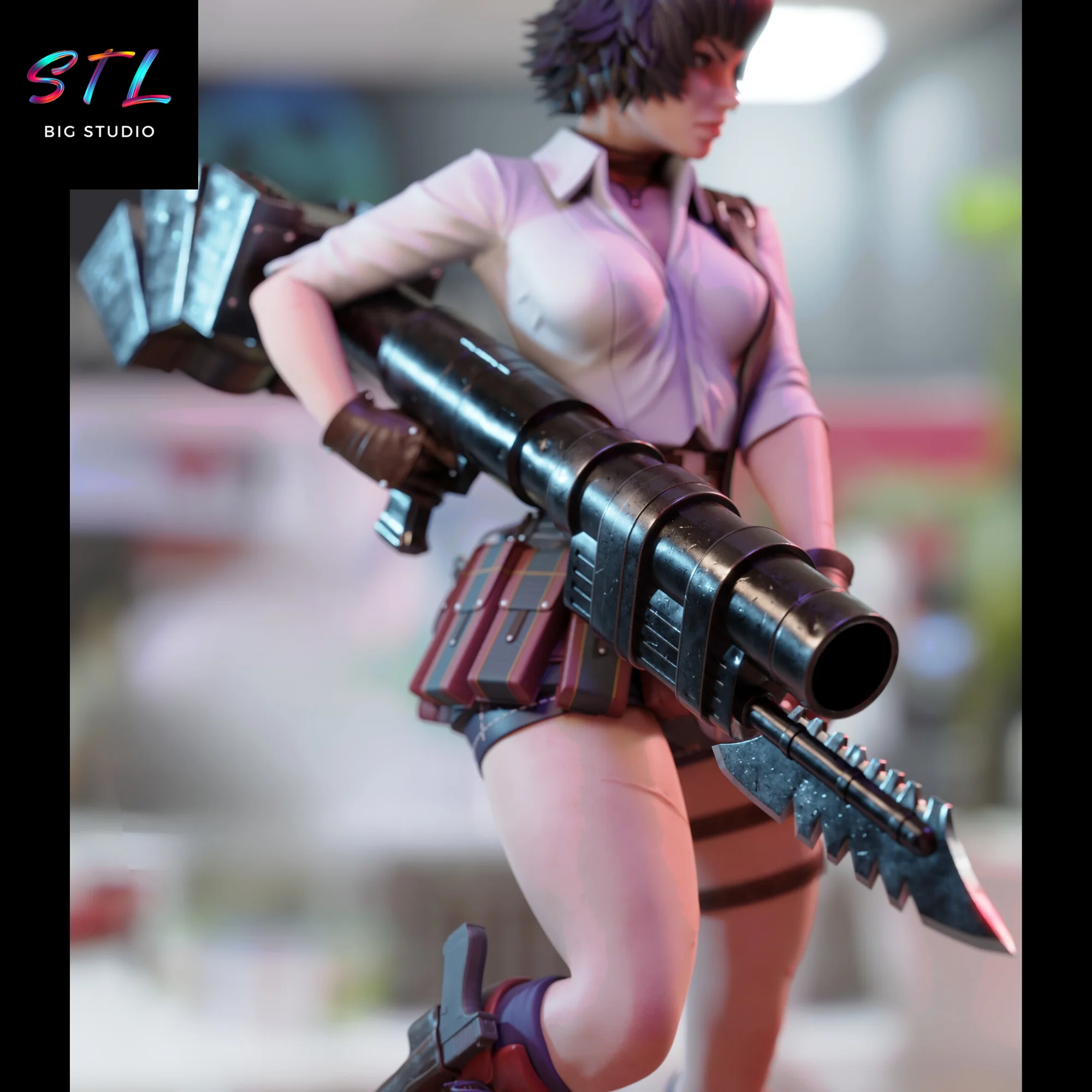 Lady STL | Devil May Cry | 3D Printable Figure Model — view 6