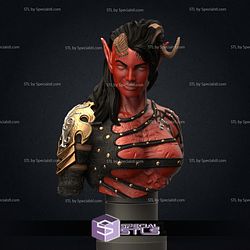 Karlach Cliffgate Bust Basic 3D Printer Files STL Model