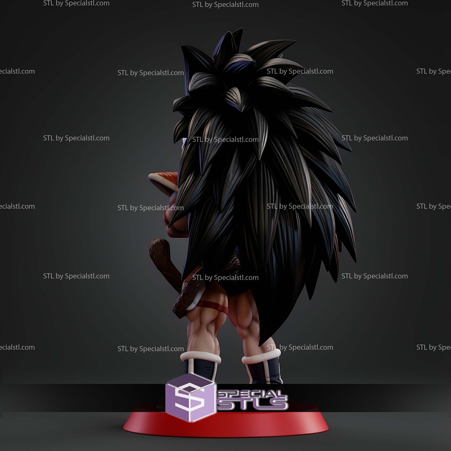 Raditz Stylized Chibi STL Files 3D Model — view 2