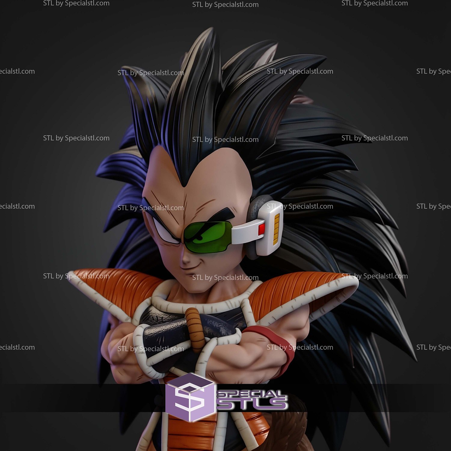 Raditz Stylized Chibi STL Files 3D Model — view 8