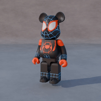 Bearbrick - Into the Spider-Verse Miles Morales 3D STL Model
